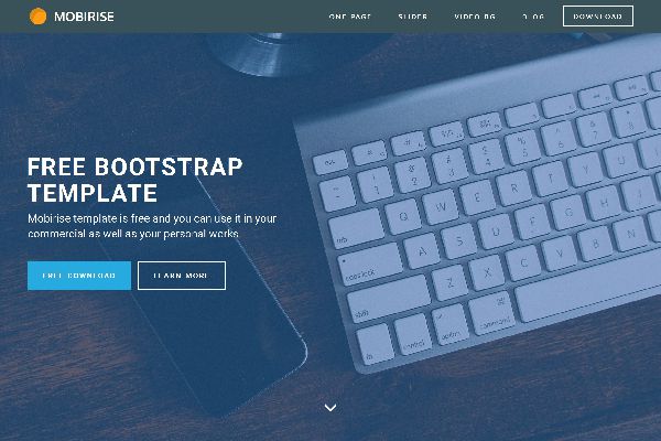 Mobirise Releases Bootstrap Single Page Template  for Mobile-Friendly Websites